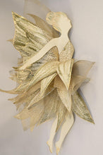 Load image into Gallery viewer, Λαμπάδα βάπτισης νεράϊδα χρυσολαδί