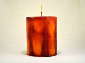 Χειροποίητα κεριά rustic διαμέτρου 10cm σετ 5 τεμαχίων